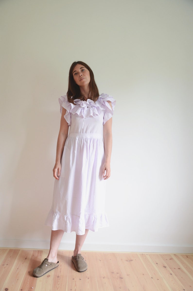 Jolánka Lilac Cotton Dress image 5