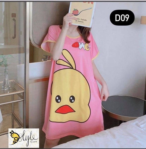 Cute Cartoon Nightgown for Women Pattern Sleepwear Pajamas Etsy