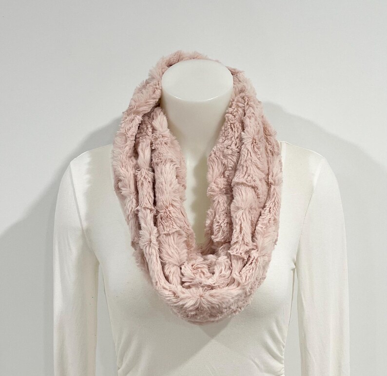 Leopard, Pink and Ivory Faux Fur Soft Infinity Scarves - Etsy