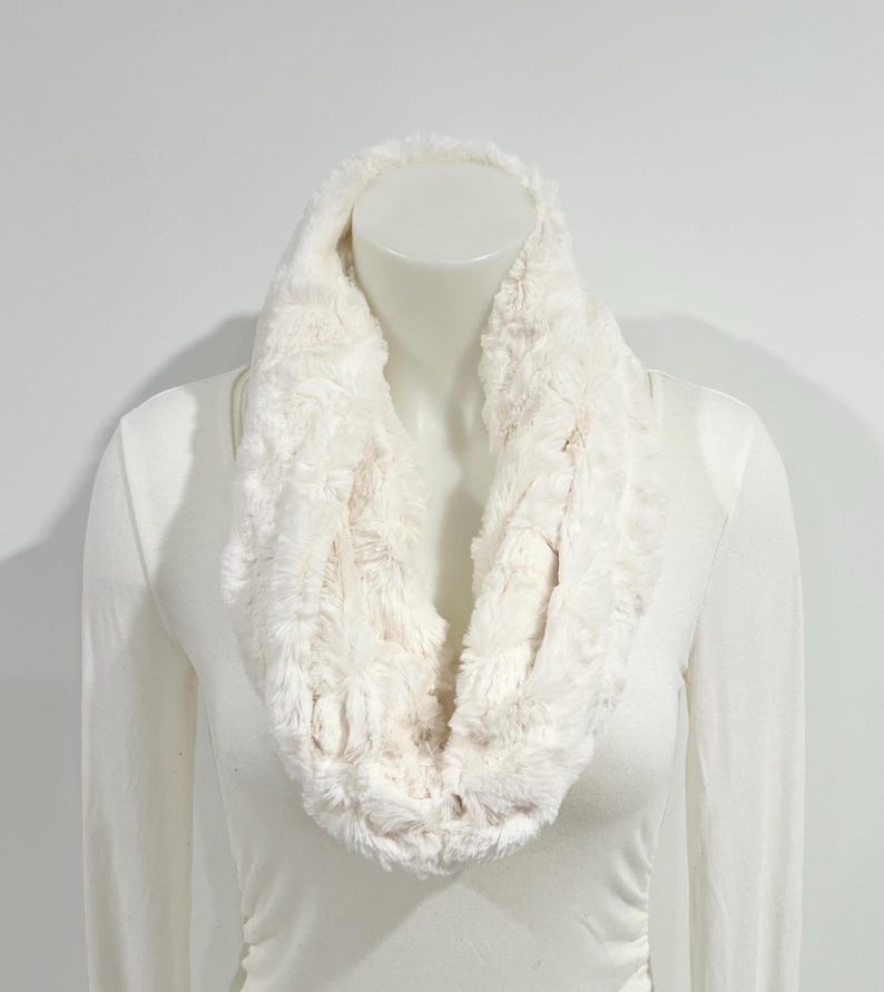 Leopard, Pink and Ivory Faux Fur Soft Infinity Scarves - Etsy