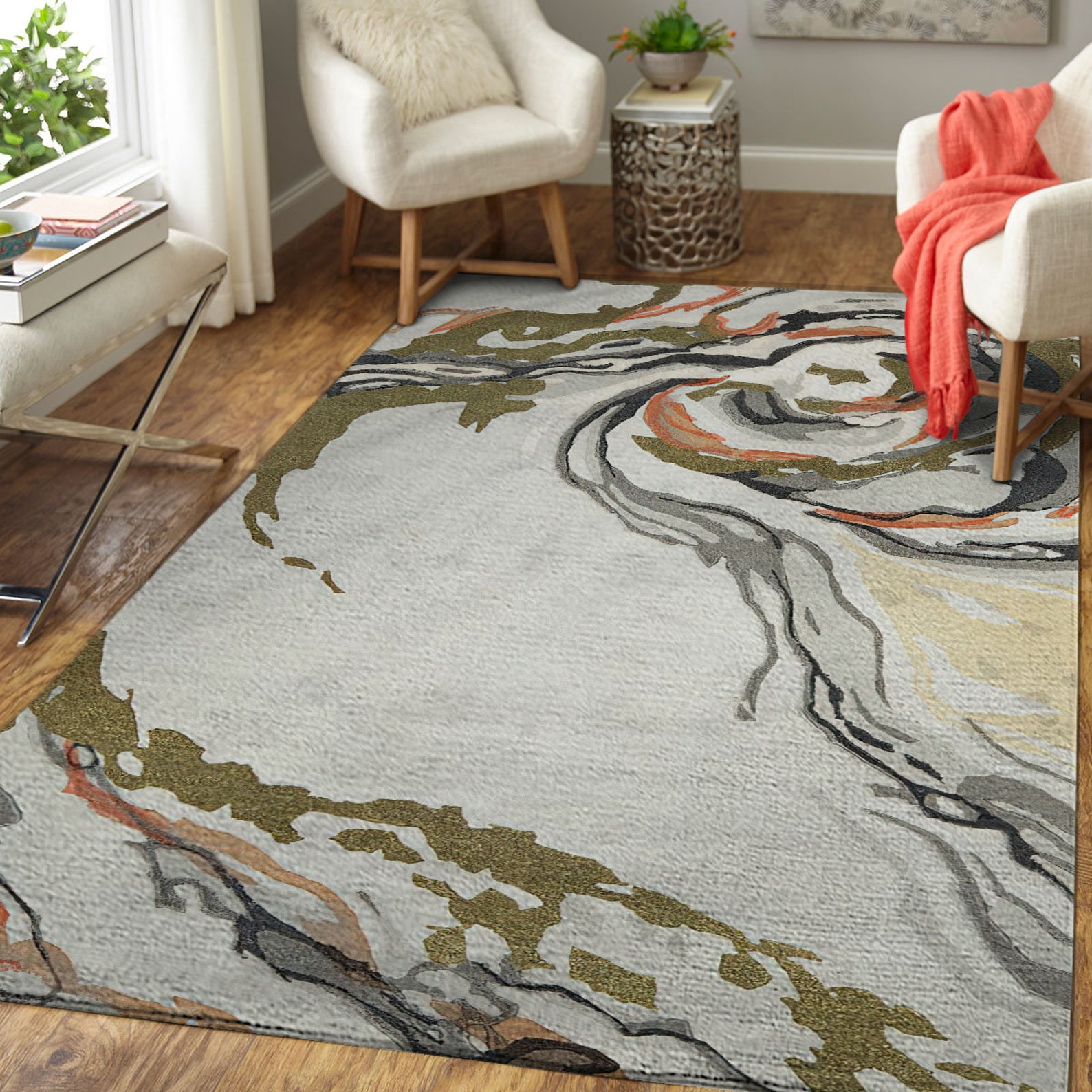Marble Pattern Printed Rug /Livingroom Rug /Bedroom Large Rug Etsy