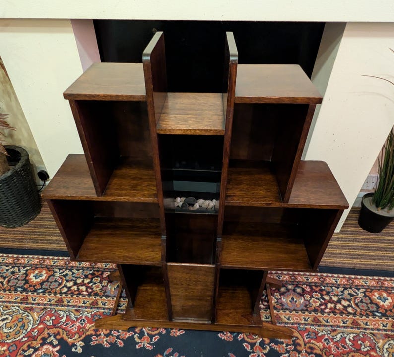 1930 s Art Deco Staggered Bookshelf Etsy 1930-s-art-deco-staggered-bookshelf-etsy