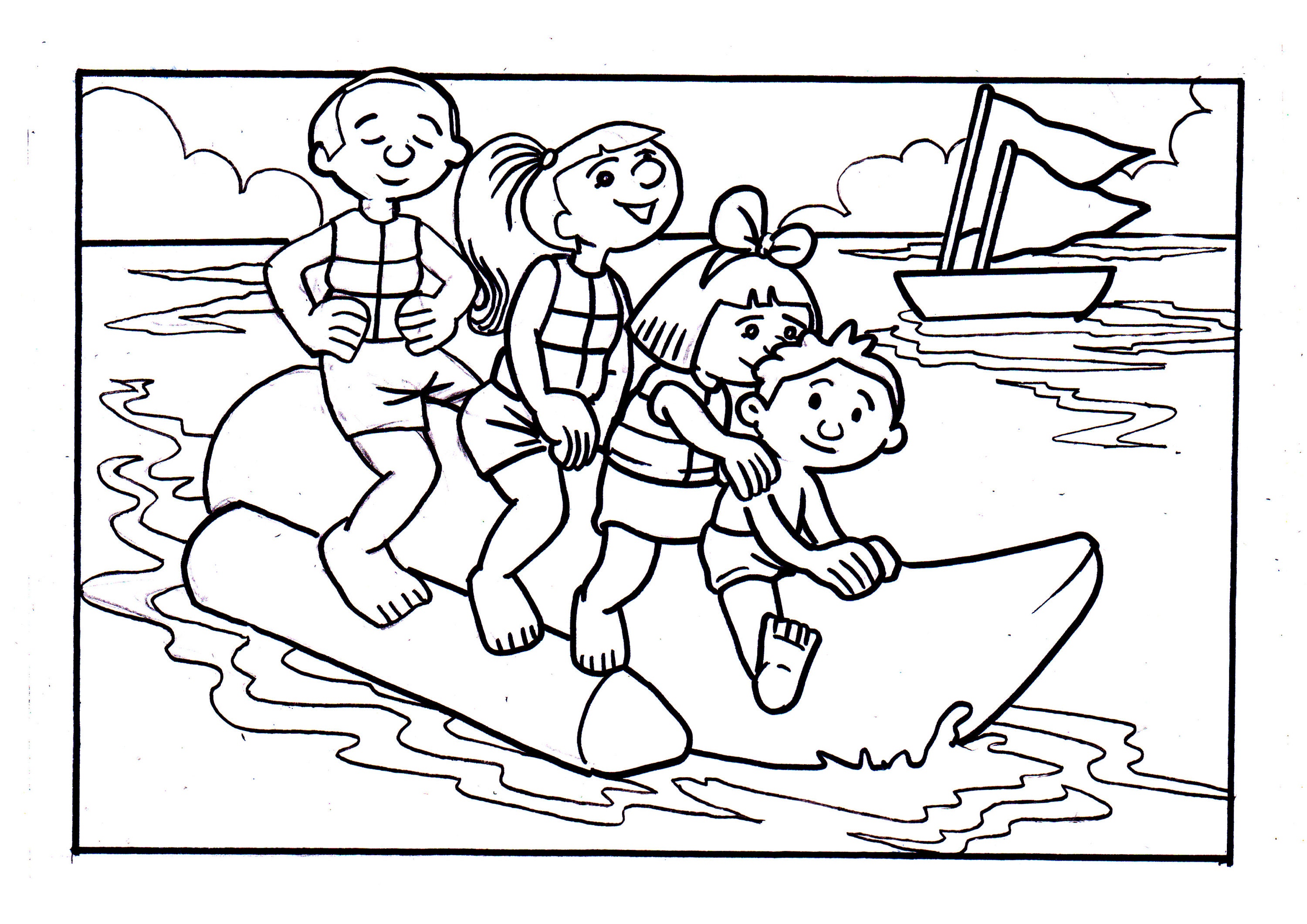 4 pages kid colouring book downloadable PDF colouring book | Etsy