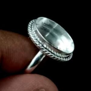 925 Sterling Silver Oval Shape Handcrafted Bezel Ring Blank Bezel Setting, Blank Ring Base, Back Side Close, Bezel For Resin image 3