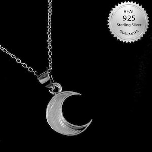 925 Sterling Silver Half Moon Shape Pendant Blank Bezel Setting For Pour Resin ,Breastmilk Jewelry ,Keepsake Jewelry, Crescent Moon Pendant