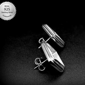 925 Sterling Silver Square Shape Studs Blank Bezel Setting, 4x4MM To 18x18 MM, Blank Earing Base, Back Side Close, Earing Bezel Setting.