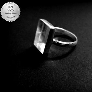 925 Sterling Silver Rectangle Shape Ring Bezel Setting, Blank Rectangle Shape Ring Setting,Completely Handmade Ring Setting, Bezel For Resin