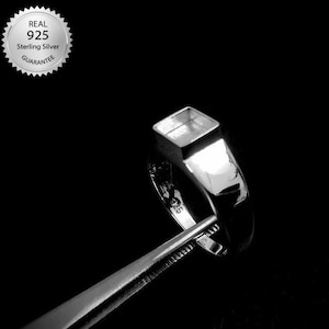 925 Sterling Silver Mens Ring For Resin Work, Keepsake Jewelry, Memorial Jewelry, Gents Ring, Anniversary Ring Silver Bezel Setting Diy