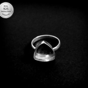 925 Sterling Silver Triangle Shape Ring Bezel Setting, Blank Trillian Shape Ring Setting, Bezel For Resin Work