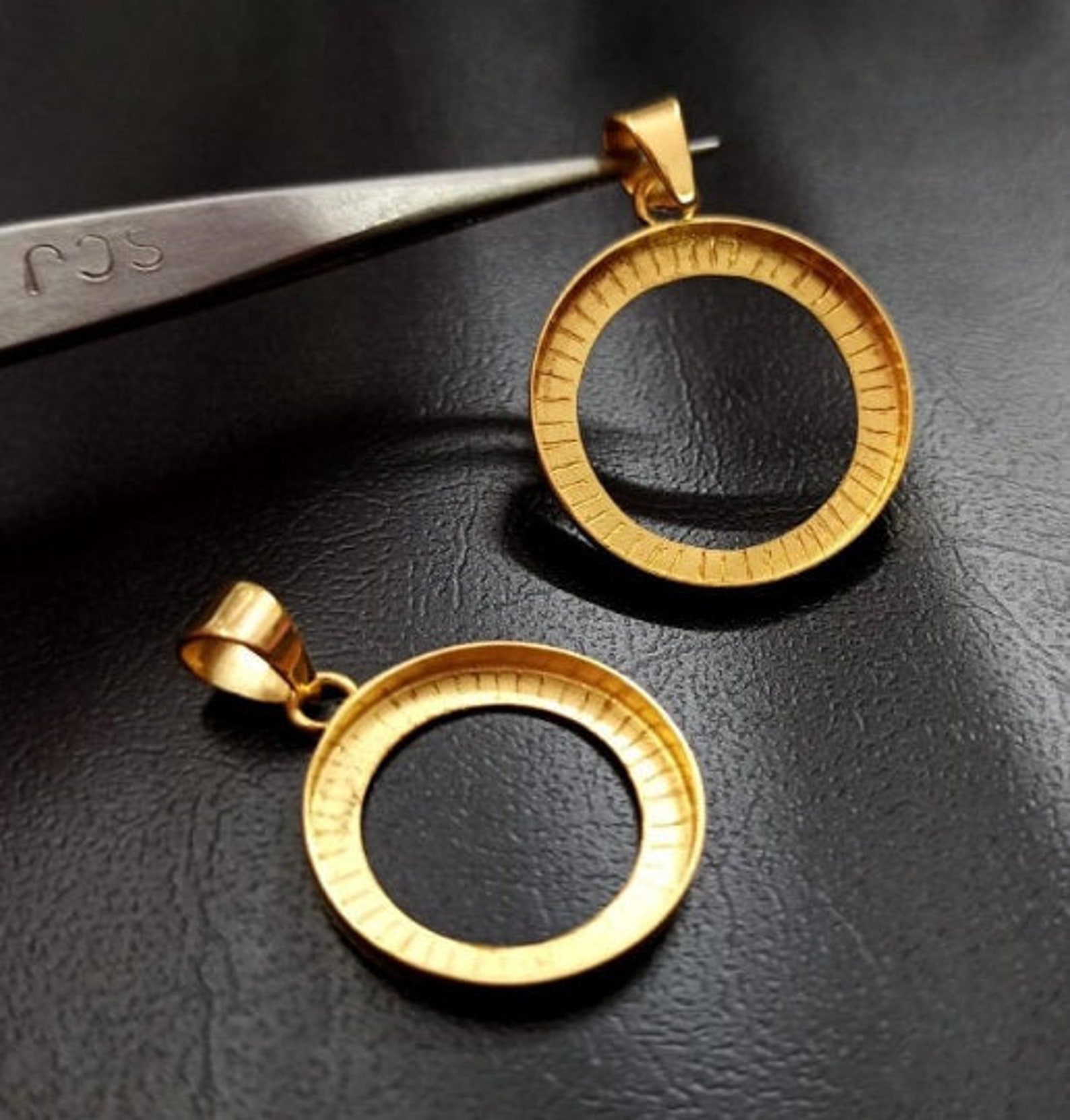 Yellow Gold Plated Over 925 Sterling Silver Round Shape Etsy