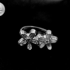 Flower Shape Bezel Ring Setting DIY For Resin, 925 Sterling Silver Ring Flower Shape Ring Cup, Resin Ring DIY CUP