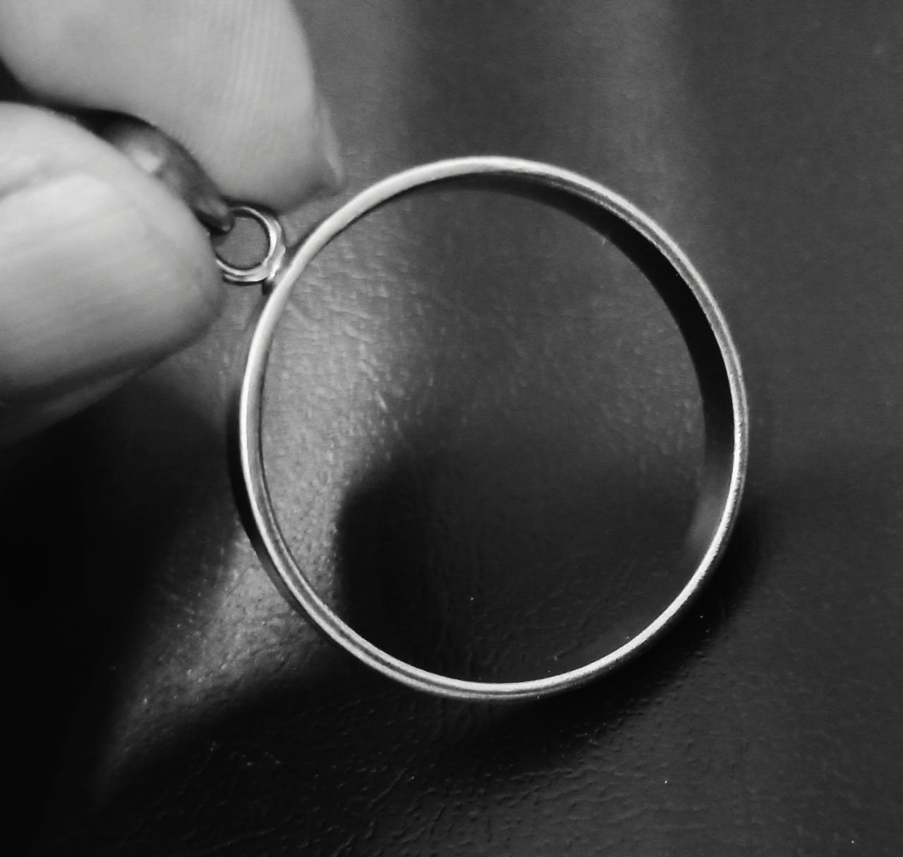 Genuine 925 Sterling Silver Open Bezel Blank Round Frame Round Hollow…