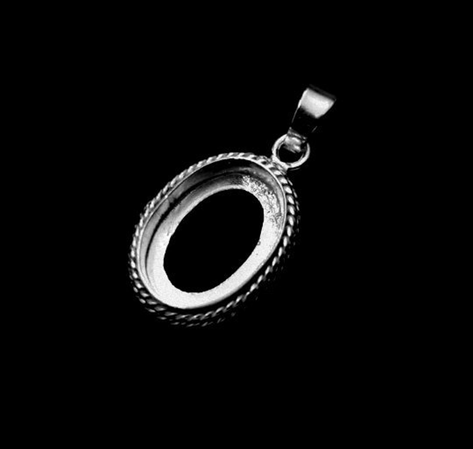 925 Sterling Silver Oval Shape Bezel Pendant Blank Bezel Etsy