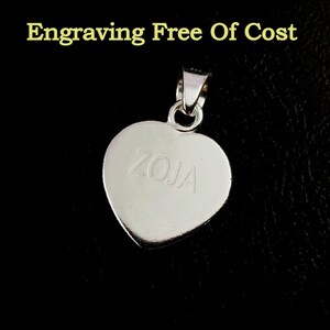 925 Sterling Silver Heart Shape Handcrafted Pendant Bezel Setting ...