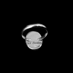925 Sterling Silver Oval Shape Handcrafted Bezel Ring Blank Bezel Setting, Blank Ring Base, Back Side Close, Bezel For Resin image 4