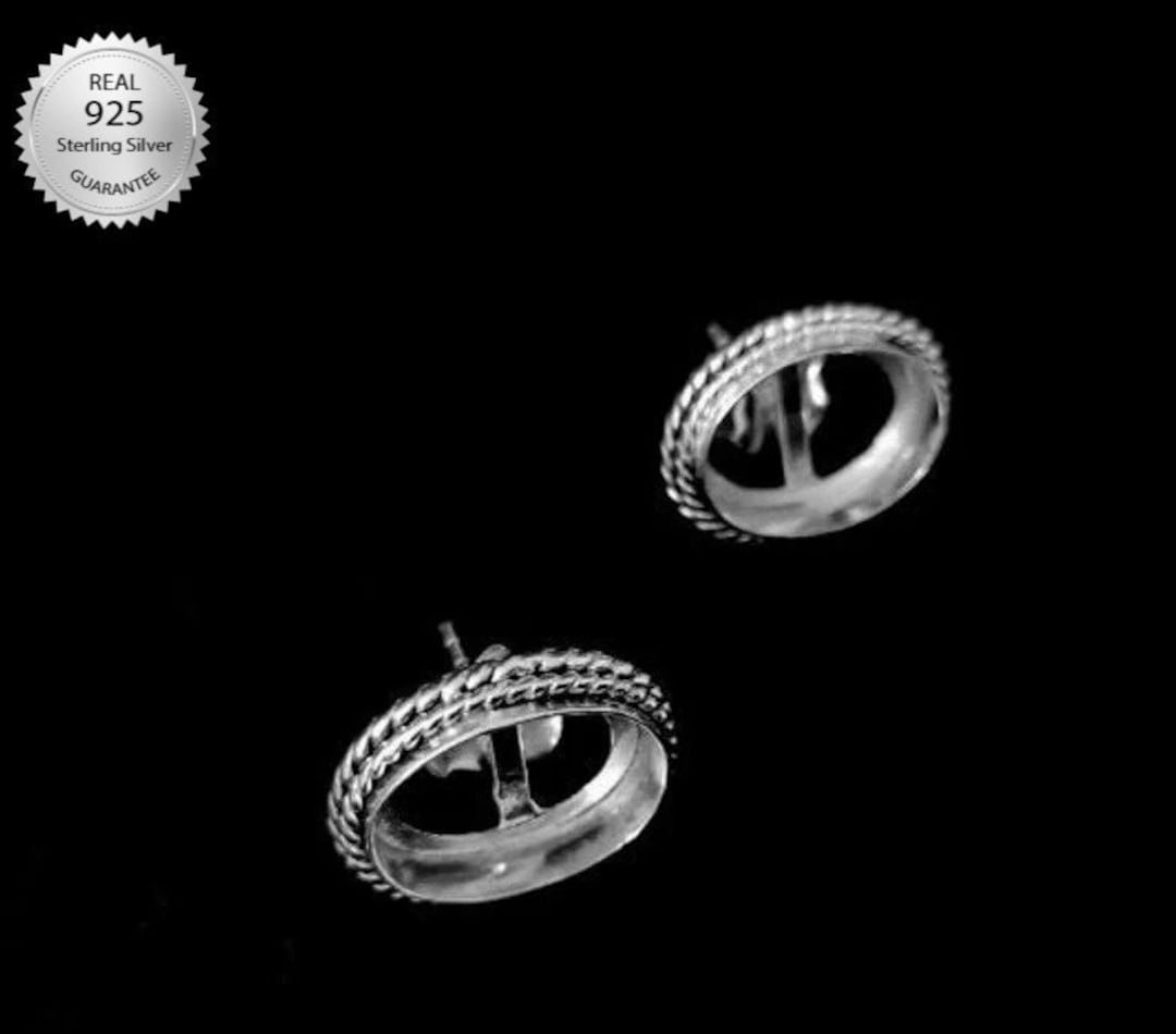 Orecchini a cerchio da Donna in Argento satinato Marcello Pane