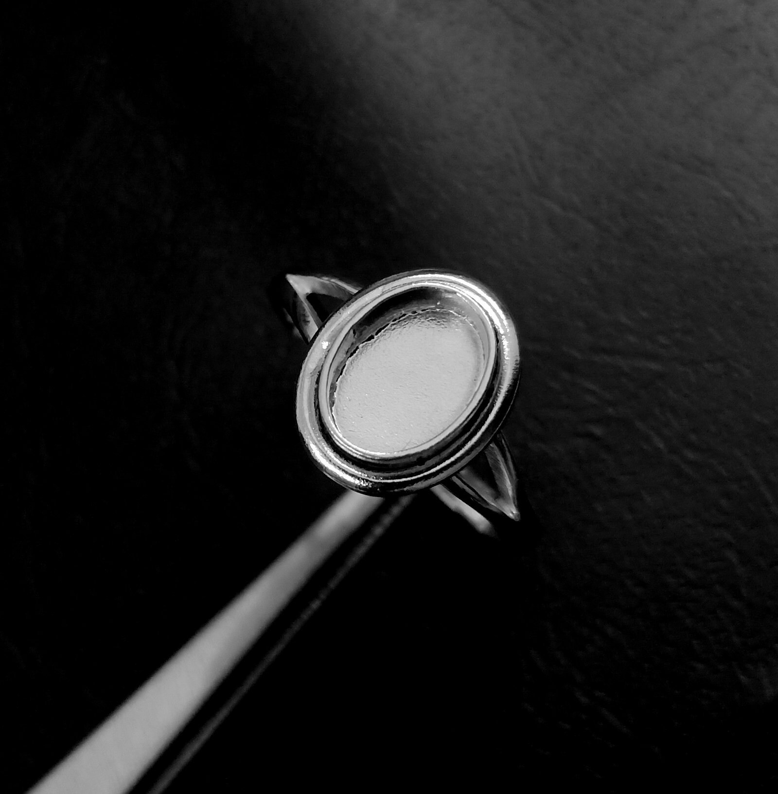 925 Sterling Silver Plain Wire Oval Shape Ring Bezel Blank Etsy