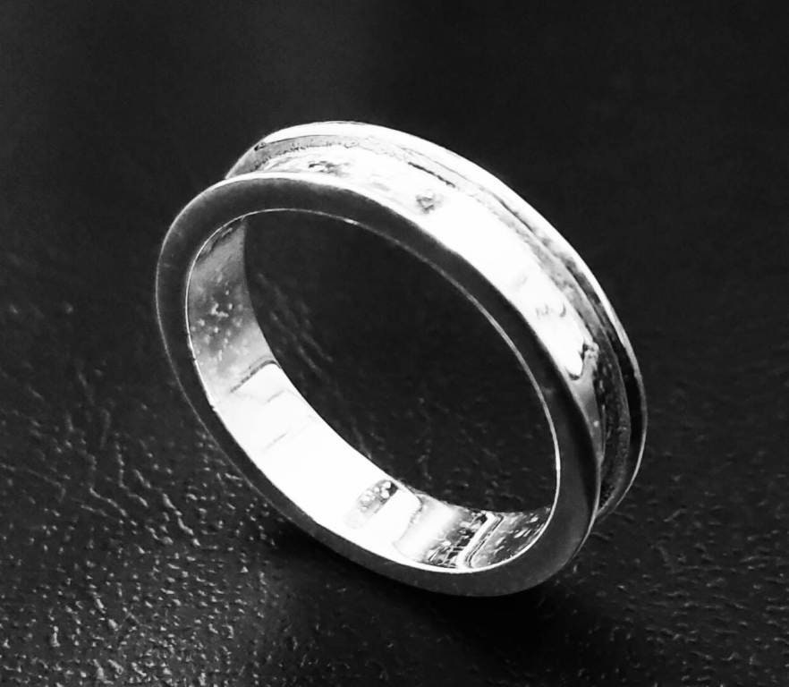 925 Sterling Silver 6mm Ring Core Tunnel Ring Inlay Ring Etsy