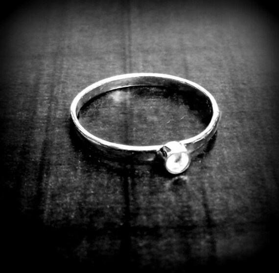 Sterling silver round Bezel blank cup ring setting