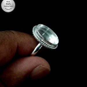 925 Sterling Silver Oval Shape Handcrafted Bezel Ring Blank Bezel Setting, Blank Ring Base, Back Side Close, Bezel For Resin image 1