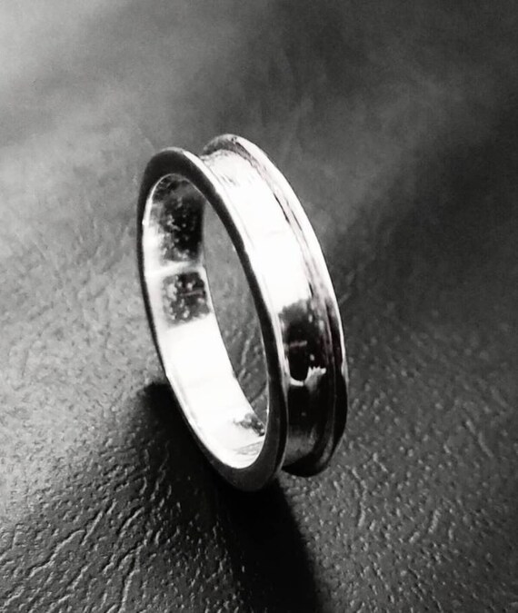 925 Sterling Silver 6mm Ring Core Tunnel Ring Inlay Ring Etsy UK