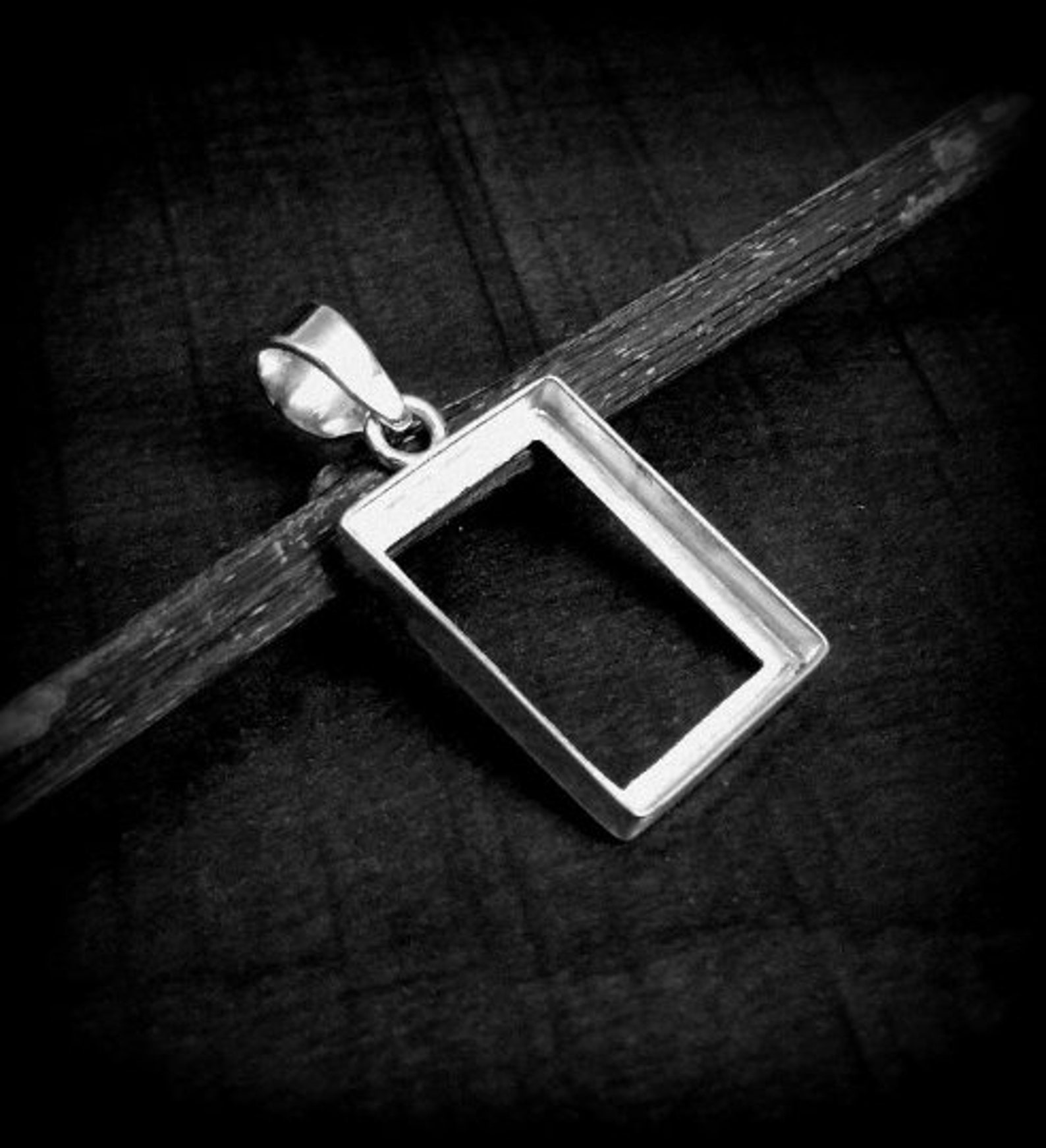 925 Sterling Silver Rectangle Shape Plain Bezel Pendant Blank Etsy UK