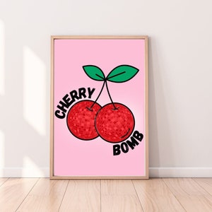 NEW Pink Disco "Cherry Bomb" Digital Print