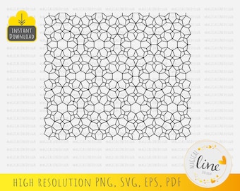 Seamless Moroccan Pattern SVG, Mosaic Tile Vector (Digital Download)