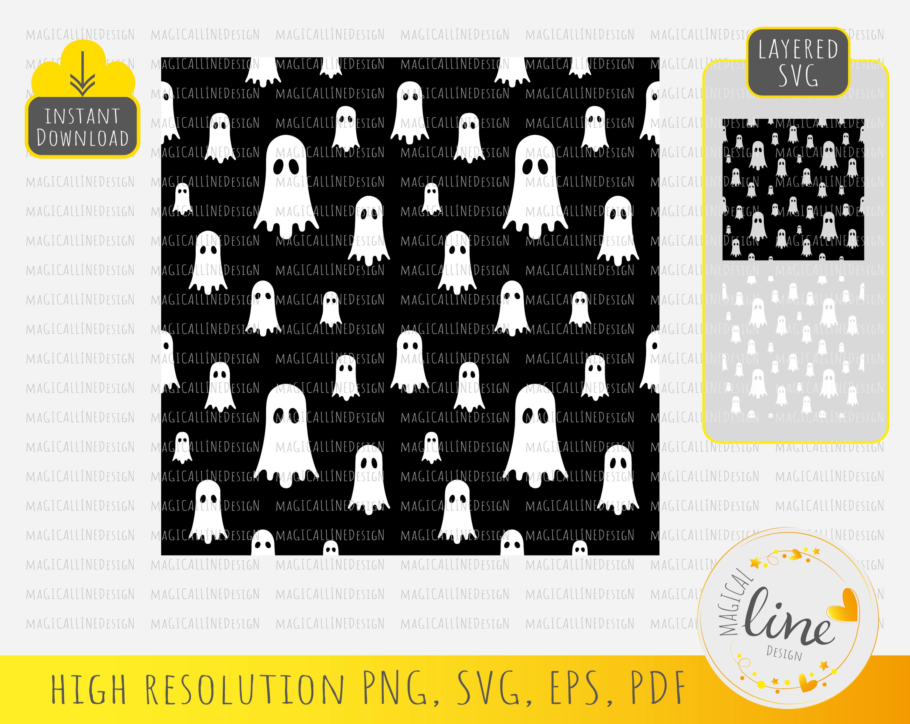 Pattern Ghostsvg Ghost Pattern Svg, Halloween Pattern Eps, Seamless Pattern, Halloween ...
