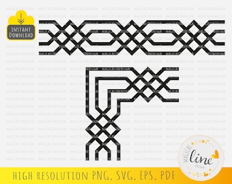 Celtic Corner Border SVG, Stencil Template (Digital Download)