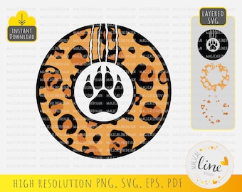 Leopard Claw SVG, Paw Print Clipart (Digital Download)