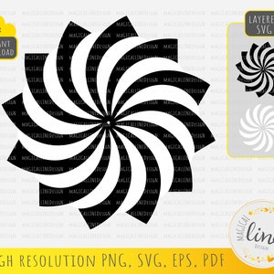 Hypnose Spirale svg, Optische Täuschung svg, Hypnose Vektor, Dxf Spirale, Swirl Eps, Illusion Clipart, Spiral Cut File, Silhouette Cricut