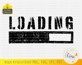 Distressed Loading Bar SVG, Grunge Vector (Digital Download)