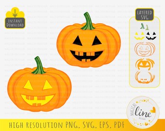 Pumpkin Face svg, Jack O Lantern png, Halloween Pumpkin svg, Spooky clipart, Pumpkin stencil, Boo Svg, Pumpkin Paper cut file, Cricut