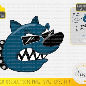 Angry Dog Svg, Cool Dog Svg, Dangerous Bulldog Eps, Dog with sunglasses Svg, American Pitbull Svg, Dog head Clipart, Silhouette Cricut