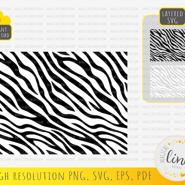 Zebra Stripes Svg, Zebra Print Svg, Animal Skin Pattern, Animal Print Eps, Zebra Stripes Stencil, Zebra Cut File, Silhouette Cricut