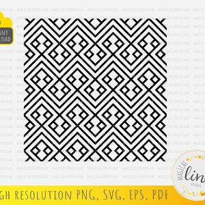 Aztec Ethnic Pattern #2 Svg, Seamless Tribal Pattern Svg, Aztec Stencil Eps, Tooled Leather Svg, Aztec Cut File, Wall Art, Silhouette Cricut