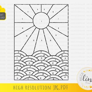 Shine Stained Glass Pattern, Sun and Waves Suncatcher, Waves Stained Glass, Summer Decor, Ocean Decor, Sunrise Cut File, Digital Download
