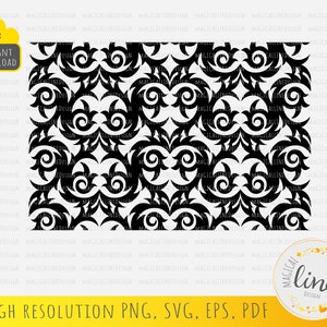 Tribal Heart Pattern Svg, Seamless Gothic Heart Pattern, Valentines Day, Tribal Cut file, Asian Wall Dxf, Tooled Leather, Silhouette Cricut