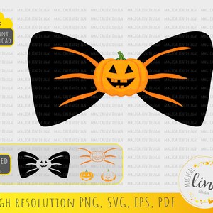 Pumpkin Bow Svg, Halloween Bow Eps, Terrible Pumpkin Svg, Halloween Clipart, Halloween DIY Costume, Bow Tie Cut file, Cricut Silhouette