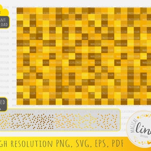 Patrón de píxeles dorados, textura de mosaico sin costuras (svg, png, eps, pdf)