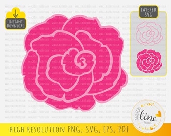 Pink Rose Svg, Rose Vector, Rose Eps, Flower Svg, Mothers day Svg, Valentines Day, Love Clipart, Mothers day Clipart, Silhouette Cricut