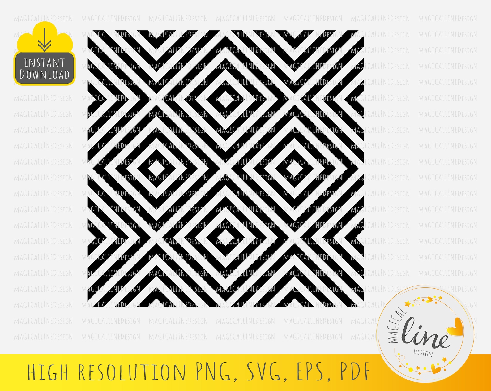 Diamond Pattern Svg Geometric Tile Svg Boho Pattern - Etsy