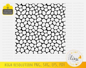 Stone Pattern Svg #2, Seamless Pattern, Stone Tevture Eps, Pebbles Vector, Stone Stencil, Stones Cut File, Wall Art  Dxf, Silhouette Cricut