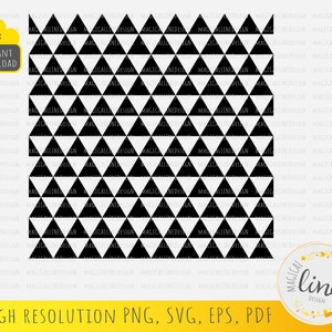 May include: Black and white geometric pattern with repeating triangles. The pattern is seamless and can be used for a variety of projects, such as fabric, wallpaper, or digital design.