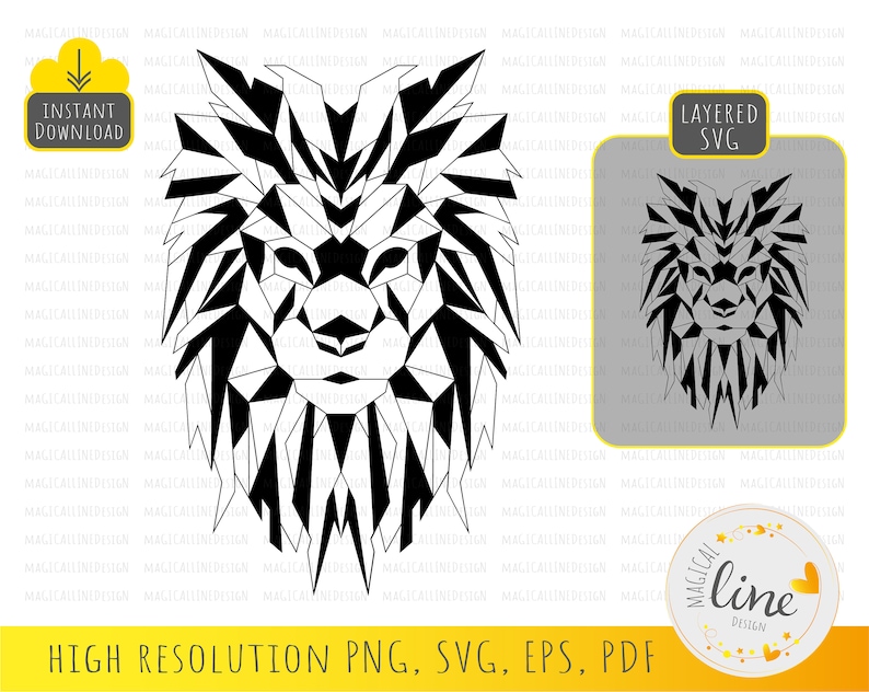 Download Clip Art Cricut Lion Mask Svg Tshirt Design Svg Cut File Tribal Lion Svg Wall Art King Lion Clipart Lion Geometric Animal Stencil Lion Png Art Collectibles