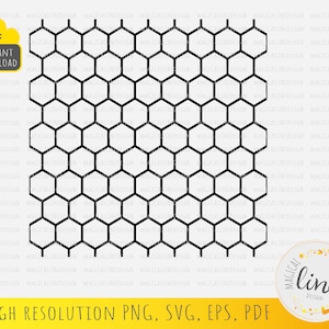 Honeycomb Pattern #2 Svg, Seamless Pattern, Beecomb Stencil, Hexagon Vector, Geometric Pattern Dxf, Honeycomb Wall Art, Silhouette Cricut