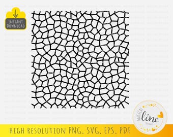 Stone Paving Pattern SVG, Seamless Stone Texture, Vector Paving Design, Stone Stencil EPS, Wall Art Dxf, Mosaic Pattern, Silhouette Cricut