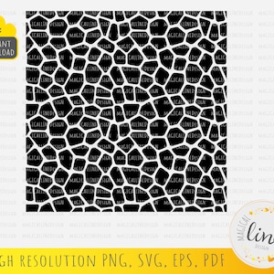 Gatstensmönster #2 Svg, Sömlös textur, Gatstensvektor, Stenstensstencil Eps, Stenklippfil, Väggkonst Dxf, Silhuett Cricut