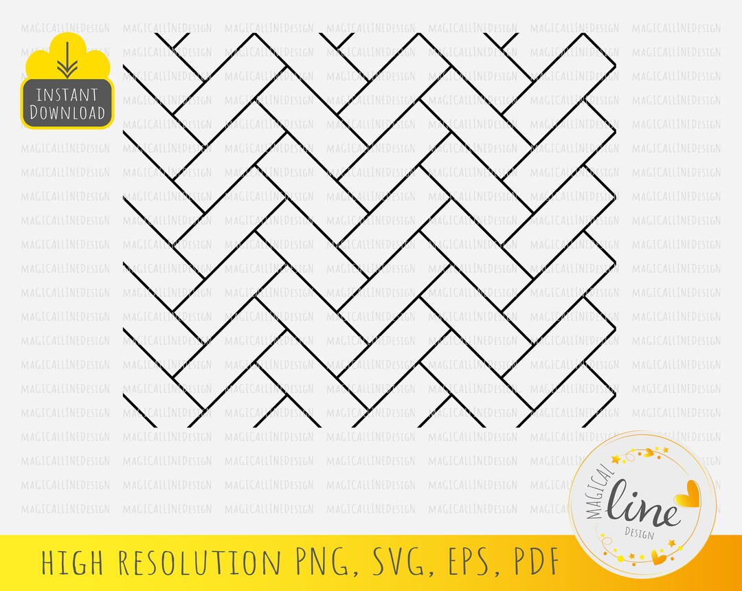 Herringbone Svg Seamless Pattern Herringbone Stencil Etsy